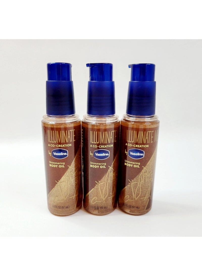 Vaseline Illuminate Me Shimmering Body Oil 97 Ml Pack of 3 - Image 1
